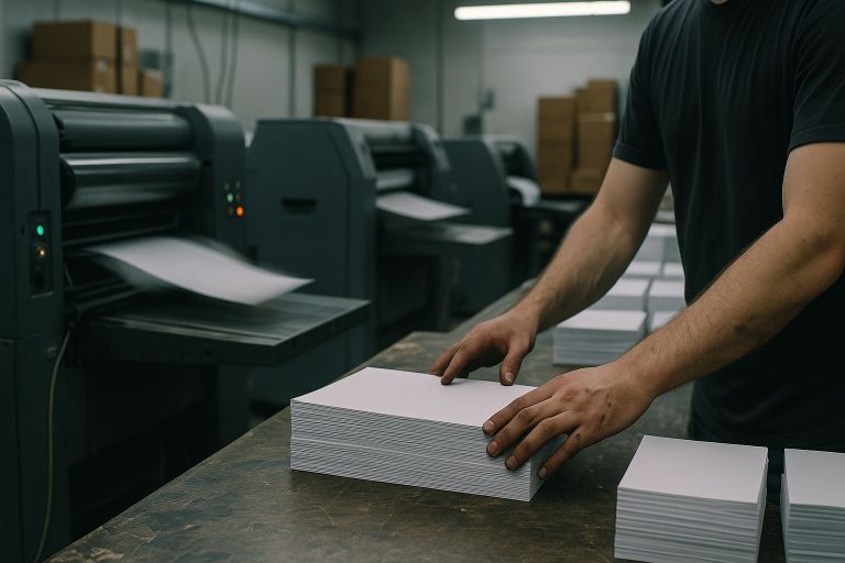 Whirring printers and ink stained hands