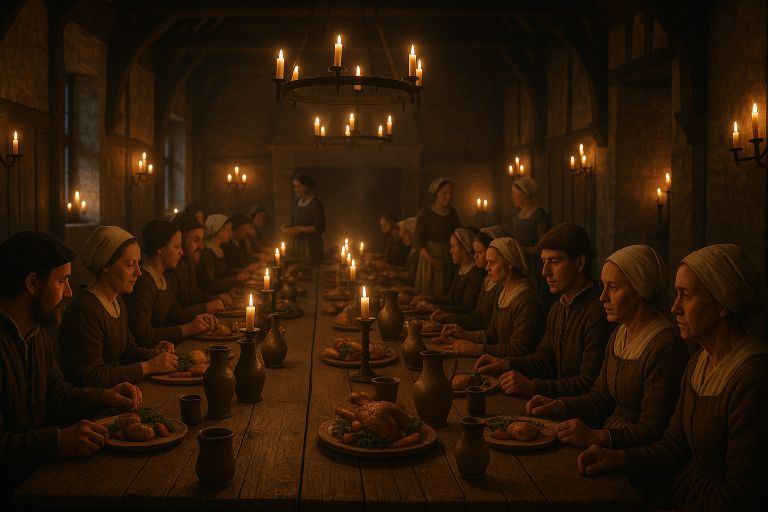 Candlelit Tudor feast with trenchers