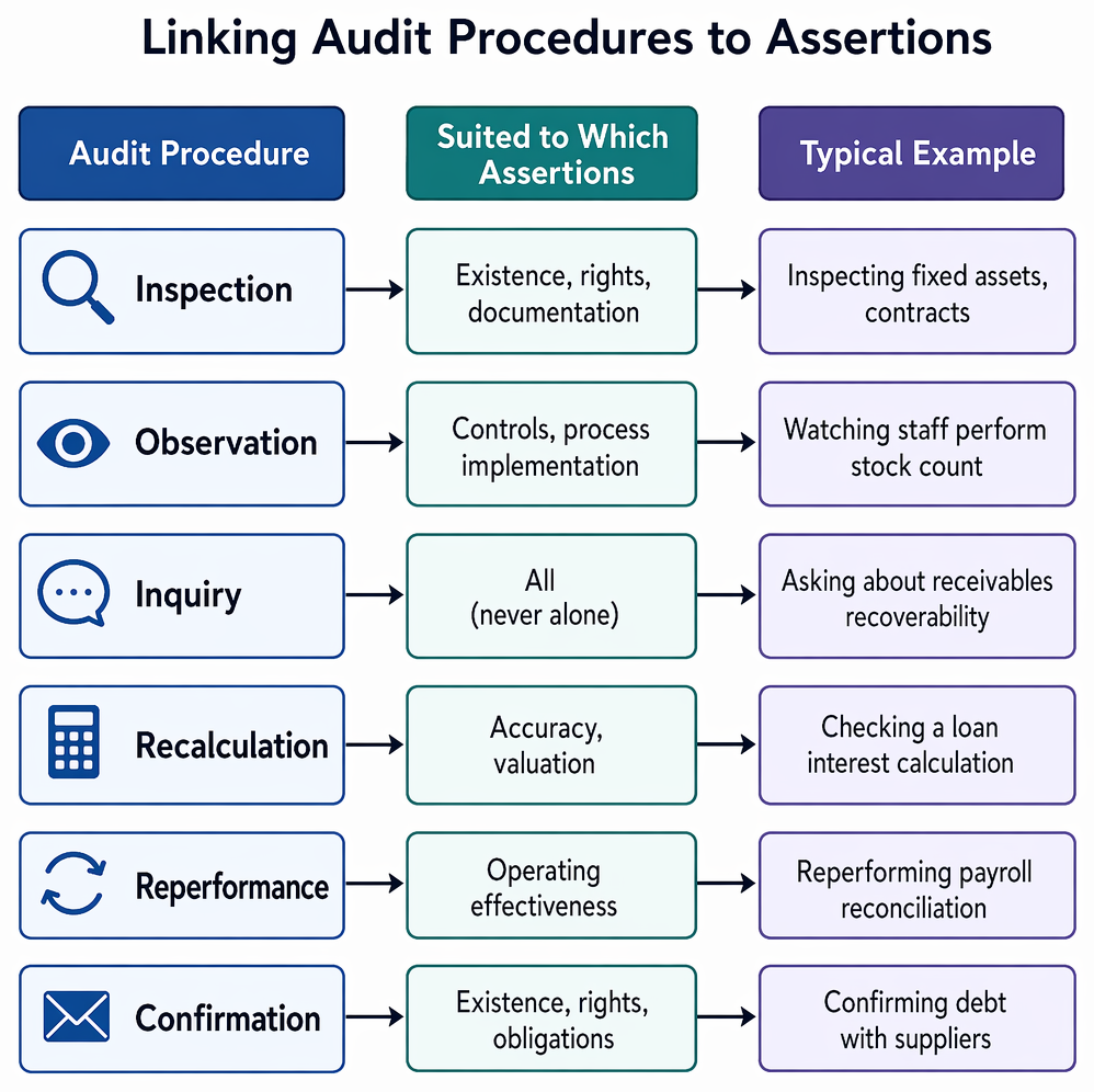 External confirmation procedures under ISA 505, from identifying existence assertions to selecting recipients, controlling requests, follow-up, alternative procedures, and conclusion.