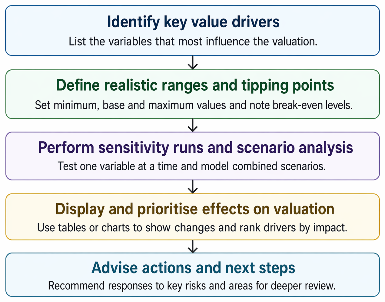 Valuation Range PastPaperHero | Value communication and sensitivity - Presentation of ...