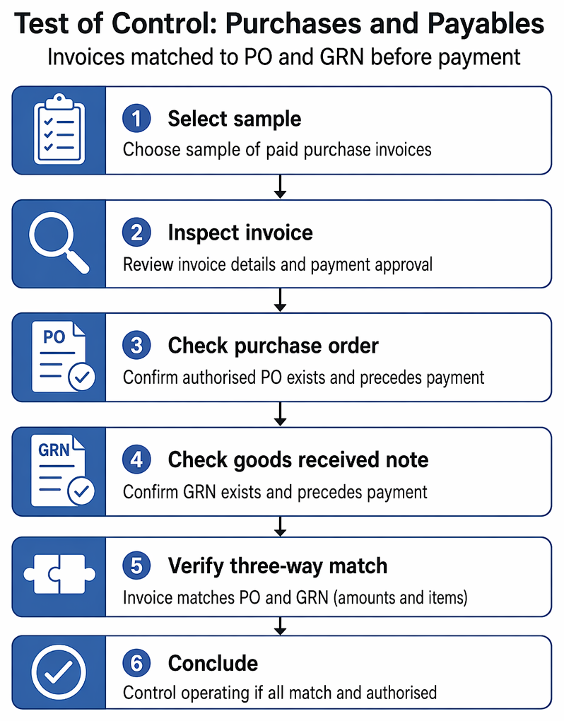 PastPaperHero | Tests of controls - Control procedures for key areas