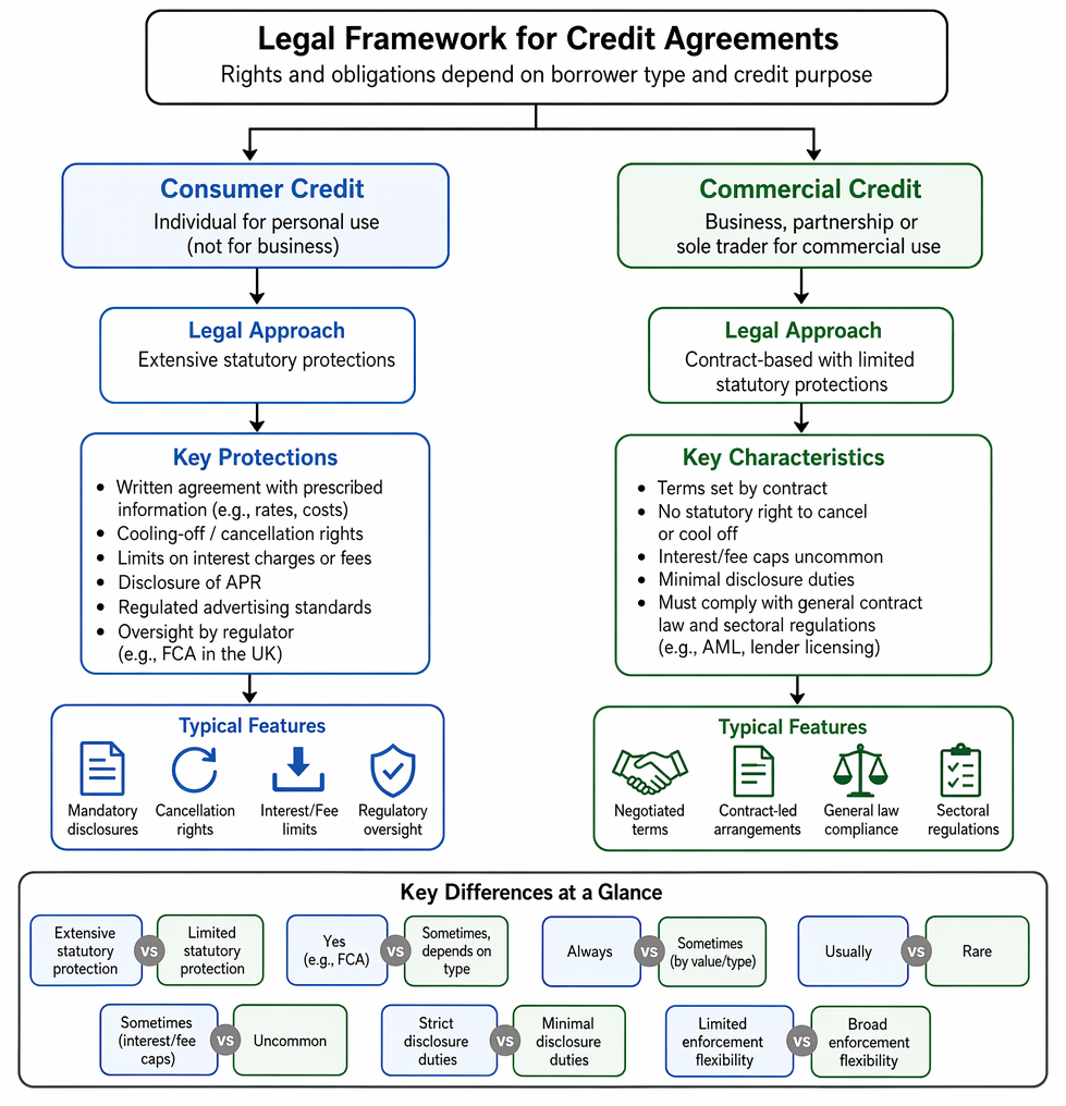Consumer credit compliance process from regulated advertising and affordability assessment to agreement formation, cancellation rights, ongoing servicing duties, and regulatory recordkeeping.
