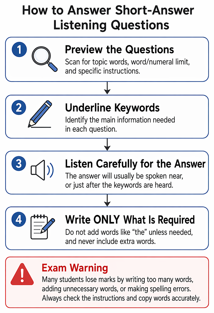 Short-answer response instructions for one-word, two-word, or three-word limits, numeral use, spelling check, and answer submission.