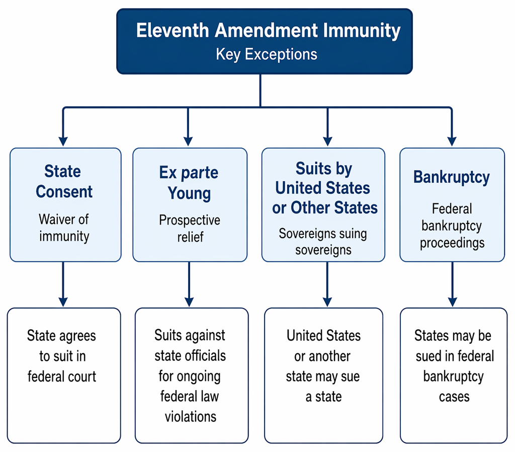 Congressional abrogation of state sovereign immunity requiring a clear statement, Section 5 authority, and congruent, proportional enforcement against state violations.