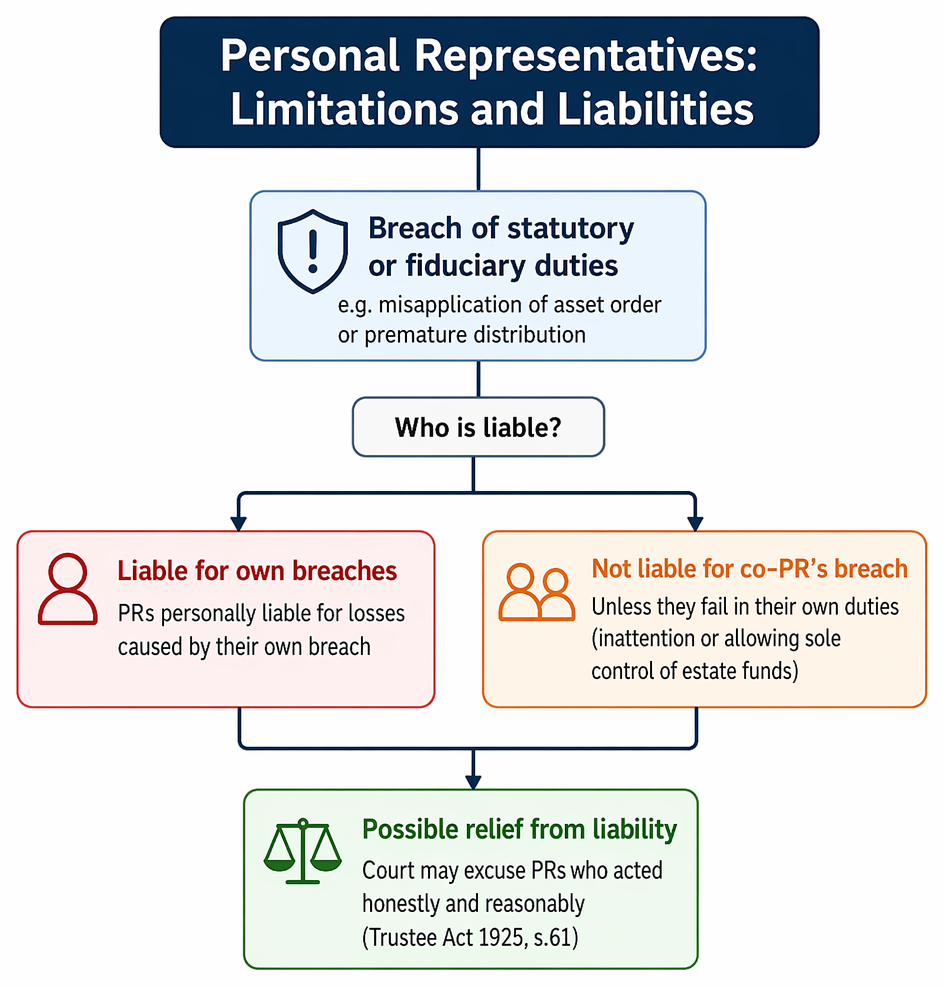 Estate debt payment priorities and statutory asset application order, from funeral and administration expenses to deferred debts, using residue before other assets.