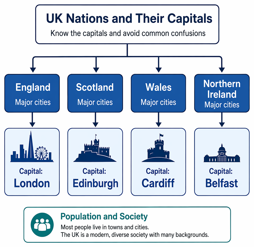 PastPaperHero | The four nations and capitals - Capitals and major cities